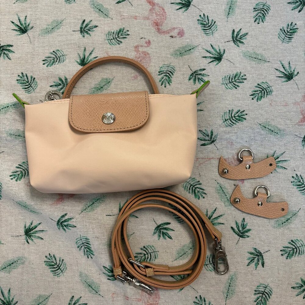 Longchamp Nude Leather Mini Bag
